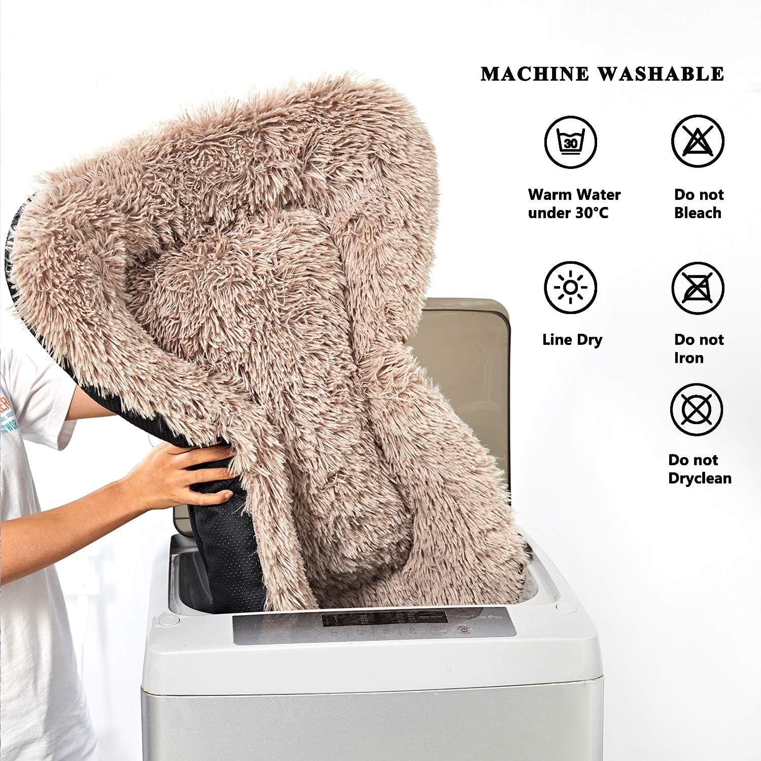 Puppy Bed for Small Dogs, Washable Crate Bed Cushion, 24 INCH