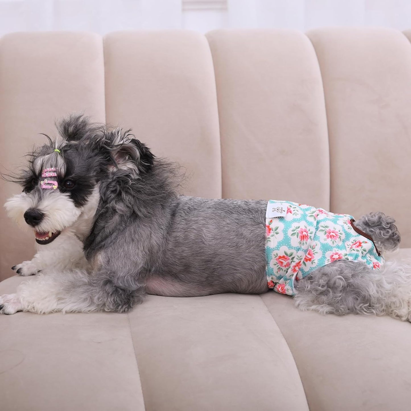 Reusable Female Dog Diapers - 3 Pack of Washable Puppy Period Pants for Small, Medium & Large Dogs - Perfect for Heat Cycle & Peeing Solutions