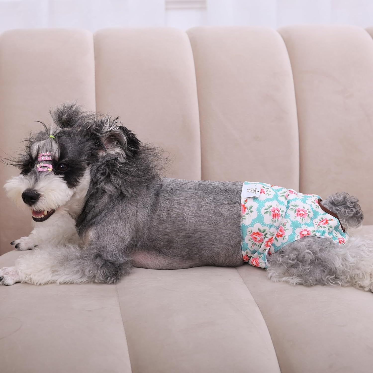 Reusable Female Dog Diapers - 3 Pack of Washable Puppy Period Pants for Small, Medium & Large Dogs - Perfect for Heat Cycle & Peeing Solutions