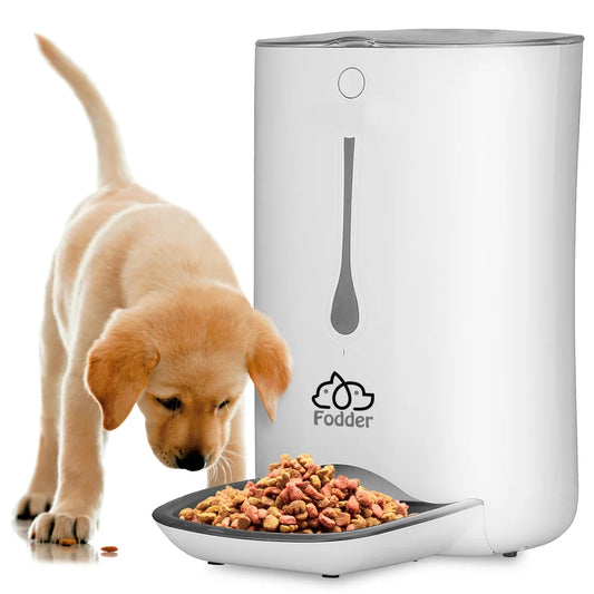 Smart Auto Pet Feeder SLAPF30 - Digital Cat & Dog Food Dispenser with Voice Message Playback