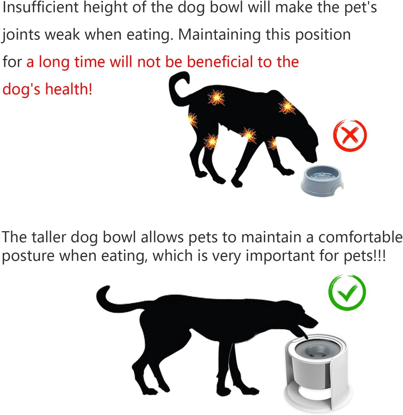 LIDLOK Dog Elevated Water Bowl, 1.1 Gallon, Slow Feeder, No-Spill for Dogs, Stainless Steel, Adjustable Raised Stand, Floating Disk