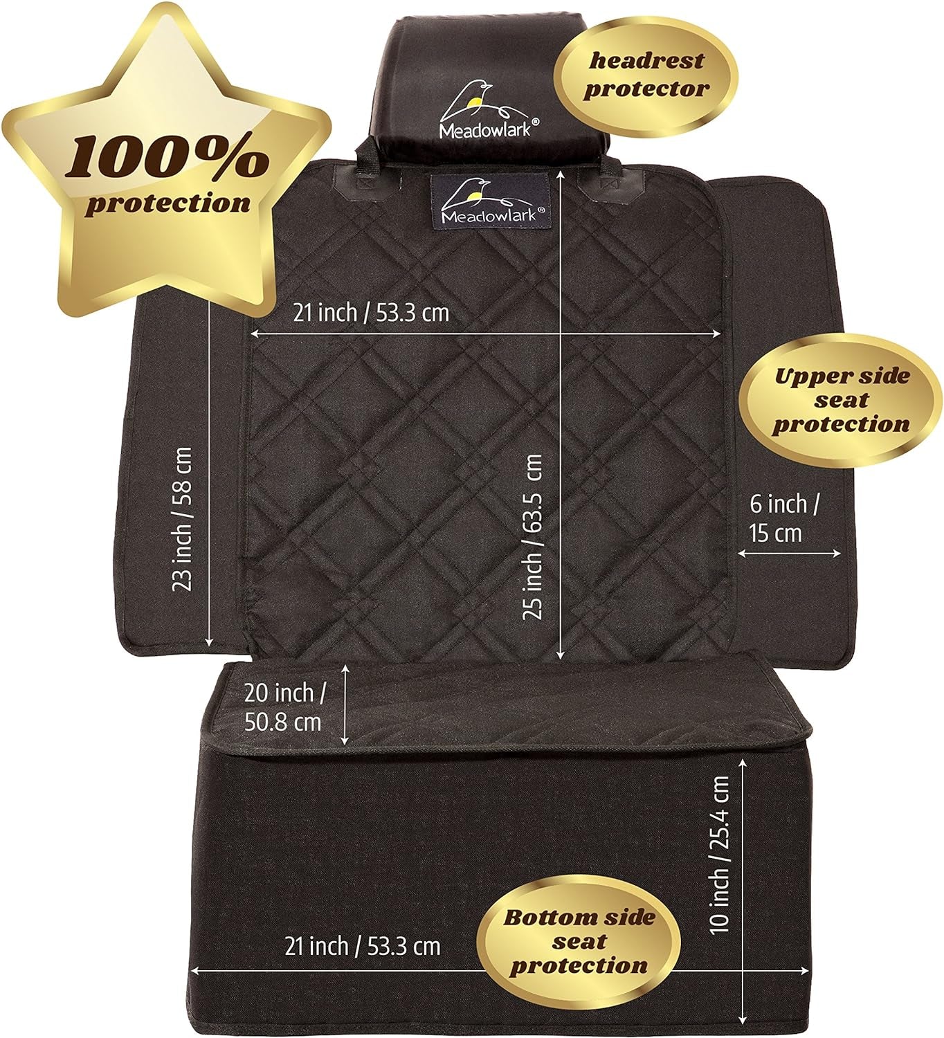 Premium Beige Dog Car Seat Cover - Universal Fit, Water Repellent, Durable & Nonslip with Free Seat Belt & Headrest Cover