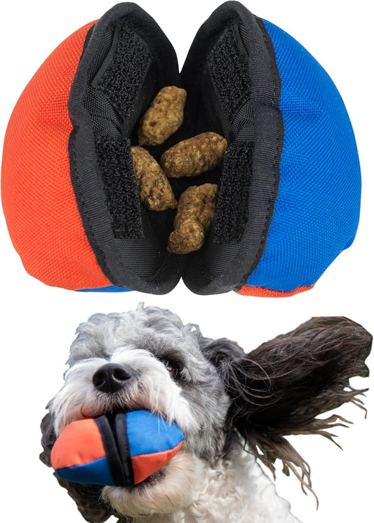 the Clam | Compact Dog Treat Dispenser Toy with Clever Opening Mechanism | Ideal for Interactive Dog Training | Pocket-Friendly and Size 4.5 Inches