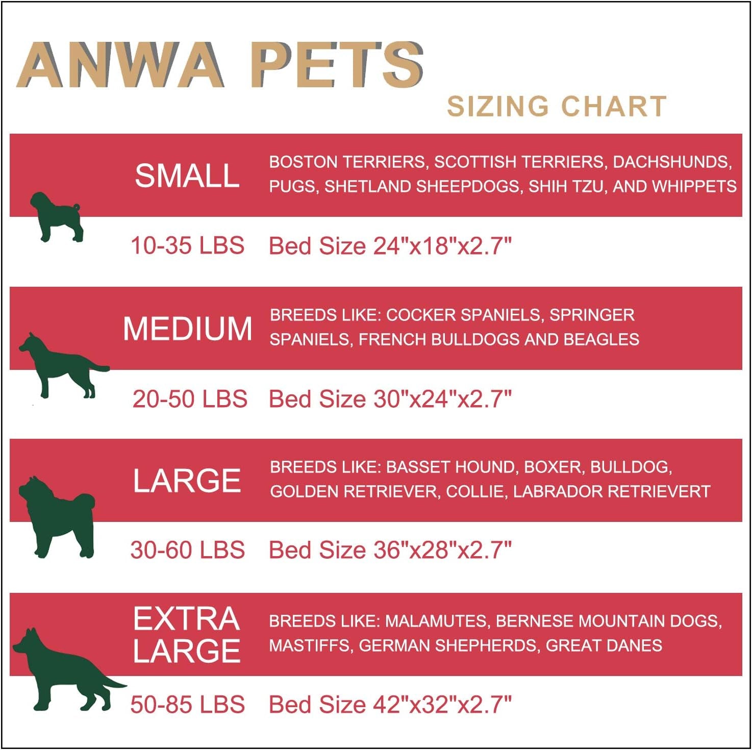 Puppy Bed for Small Dogs, Washable Crate Bed Cushion, 24 INCH